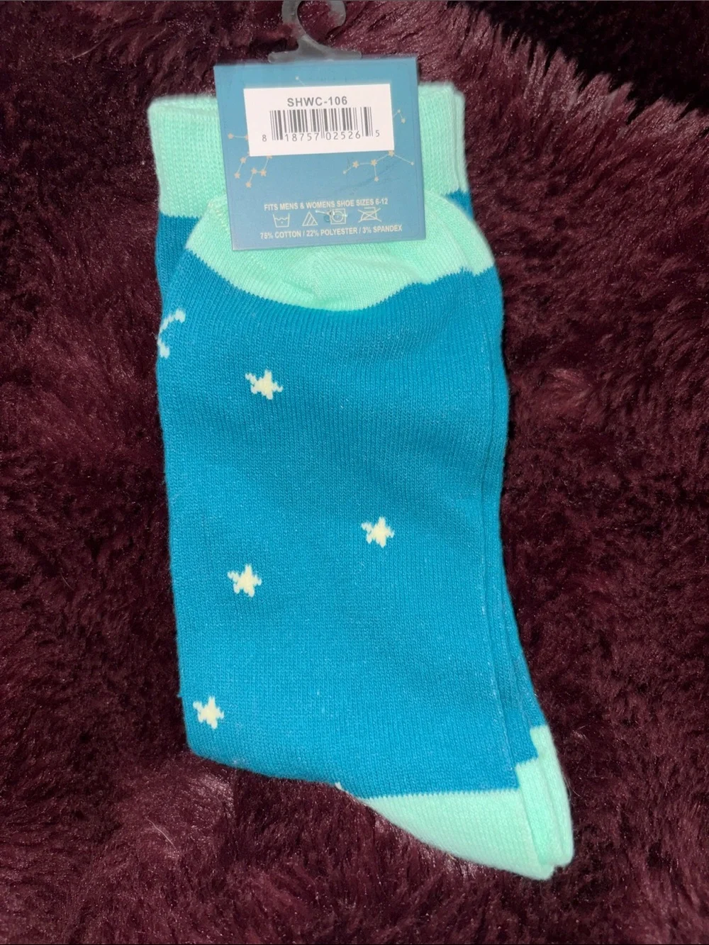 Target Sagittarius Crew Socks - Blue with Light Aqua Accents